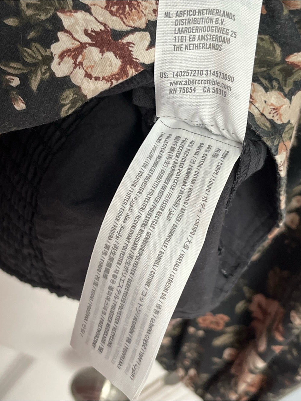 Abercrombie & Fitch Square Neck Blouse M Floral Balloon Sleeve Smock Feminine - Picture 14 of 15
